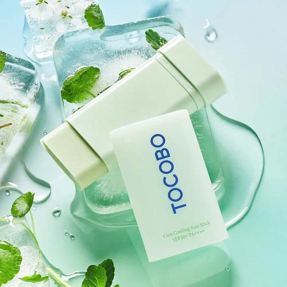 Солнцезащитный стик TOCOBO "Cica Cooling", SPF50+, охлаждающий, 18 г — фото 1