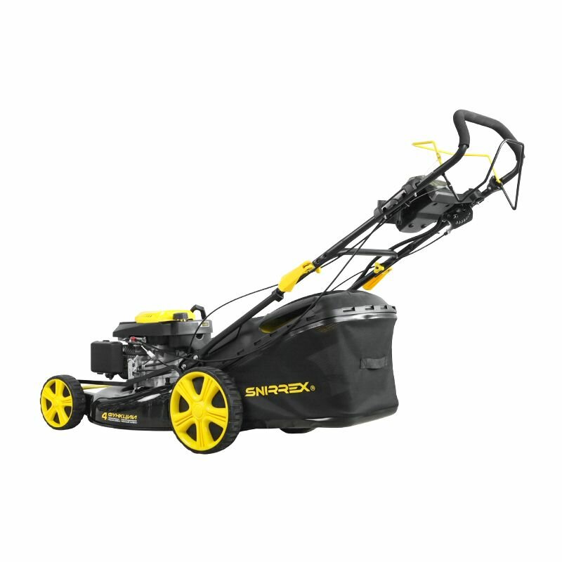 Изображение Бензиновая газонокосилка Snirrex PM5360E, 4,4 кВт, электрозапуск, ширина скашивания 525 мм, травосборник 70 л ,