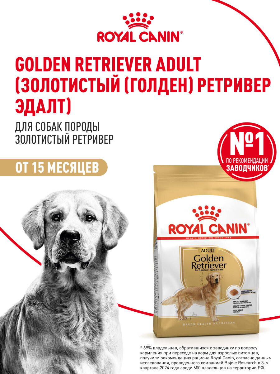 Сухой корм для собак Royal Canin Adult для породы золотистый ретривер, 12 кг