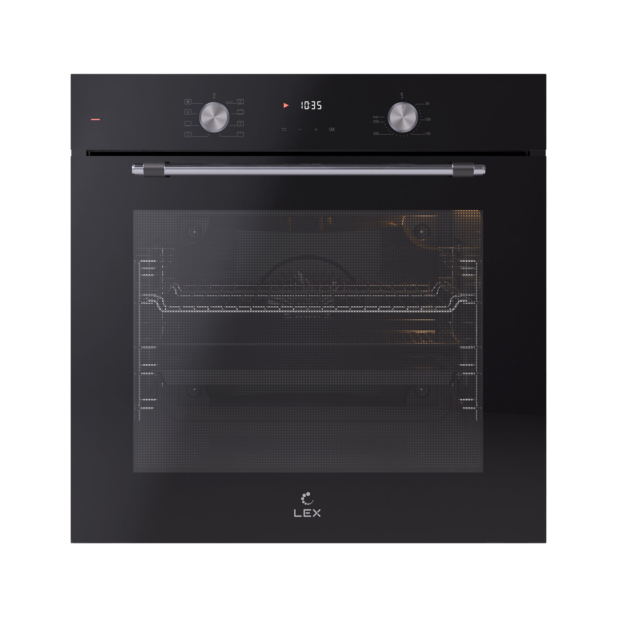 Духовой шкаф LEX EDP 680 BL MAX, электрический, гидролизная очистка, 78 л, 8 режимов