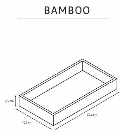 Короб прямоугольный Bamboo 16.3x4.5x30.2 см - фотография № 2