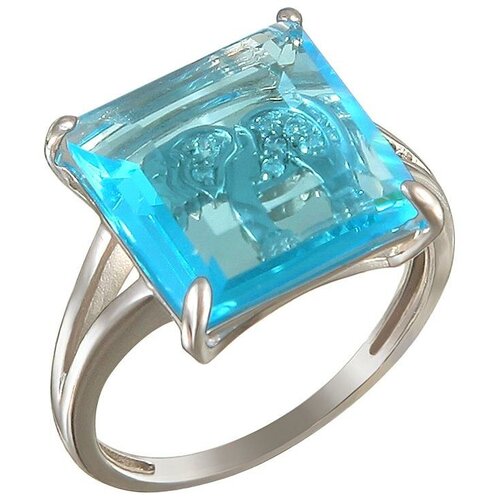 фото Эстет кольцо с алпанитом и фианитами из серебра с16к253275, размер 17.5