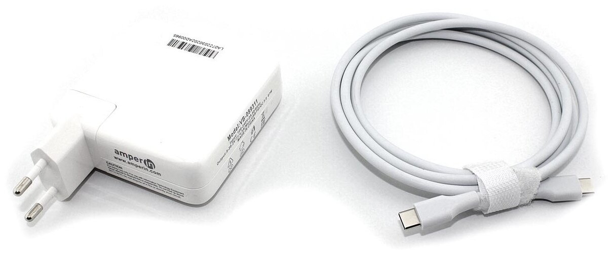 Зарядное устройство (блок питания/зарядка) Amperin AI-AP87C для ноутбука Apple A1719 20.2В 4.3А 87Вт USB Type-C