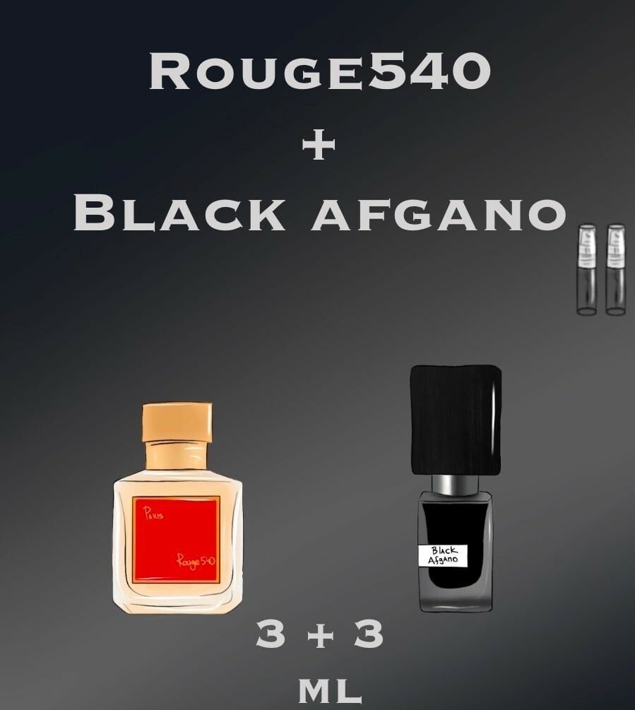 Набор духи crazyDanKos Baccarat Rouge 540 + Black Afgano (Спрей 3+3 мл)