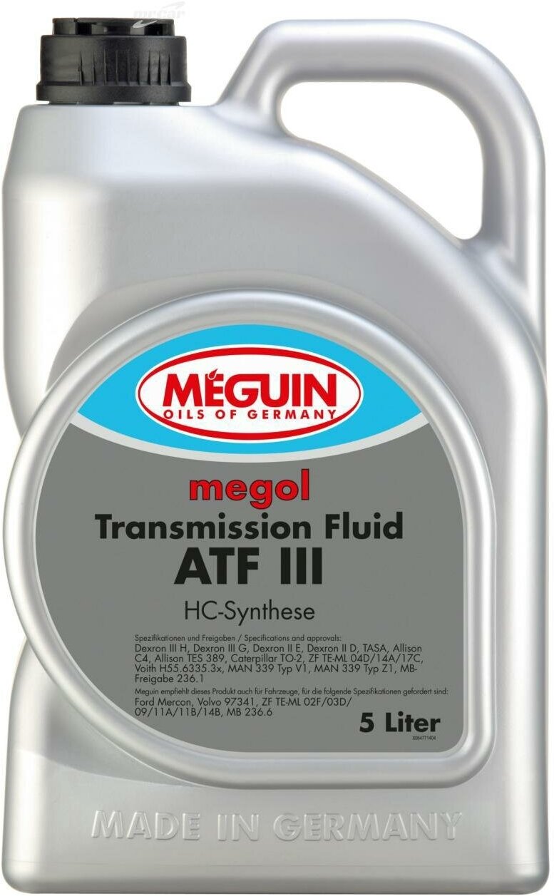Нс-синт. тр.масло д/акпп megol transmission fluid atf iii (5л), meguin, 6477