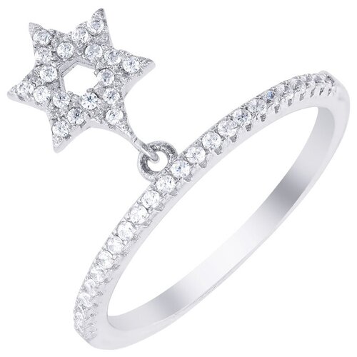 фото Element47 кольцо из серебра 925 пробы с кубическим цирконием r-j0430_001_wg, размер 17.75