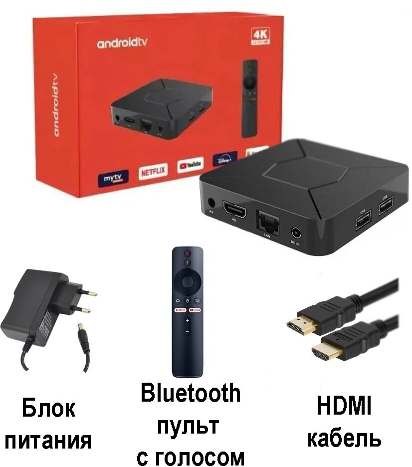 2023 смарт-ТВ приставка Q5 4K HDR Android TV Box / 2/8GB4K/ Android-приставка /медиаплеер