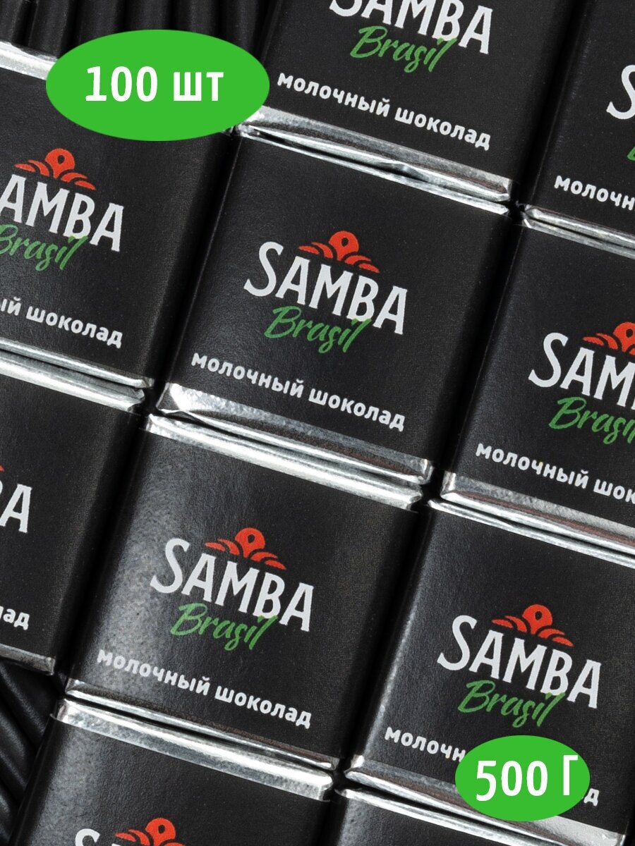 Шоколад порционный SAMBA Cafe Brasil молочный 32%, 100 шт - фотография № 3