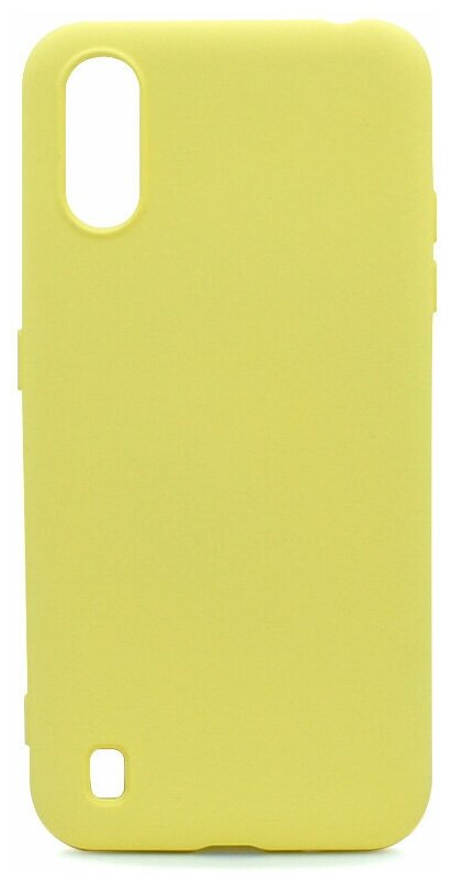 Силиконовый лимонный чехол Soft Touch для Samsung Galaxy A01