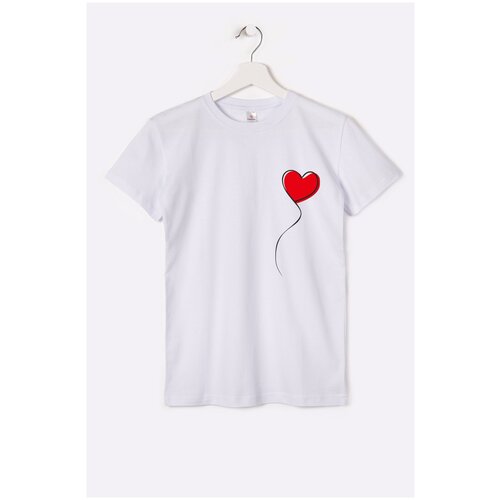 фото Hf66031d happyfox "256" футболка дев. 152_шарик.сердечко.белый