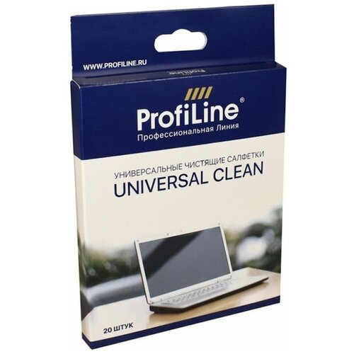 ProfiLine Universal Clean сухие салфетки 20 шт. дезинфицирующие салфетки для поверхностей lysol свежесть океана 30 шт