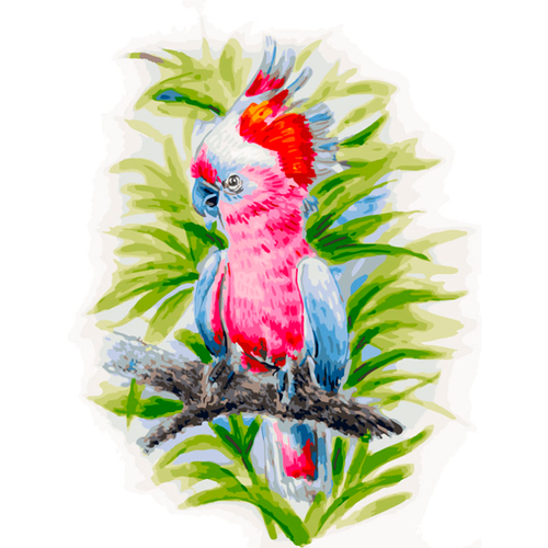 фото Набор для творчества белоснежка картина по номерам на холсте розовый попугай 30*40 см 361-as