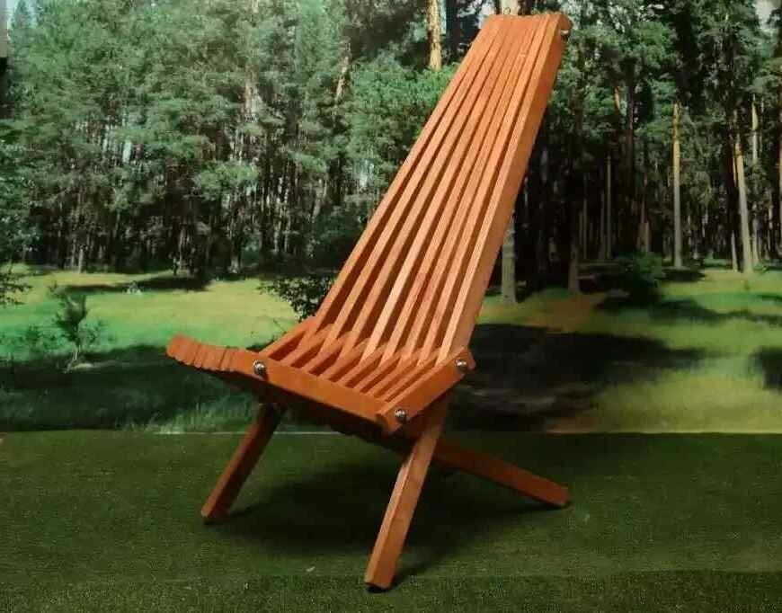 Кресло-шезлонг Кентукки 45х100 см массив дерева - фотография № 2