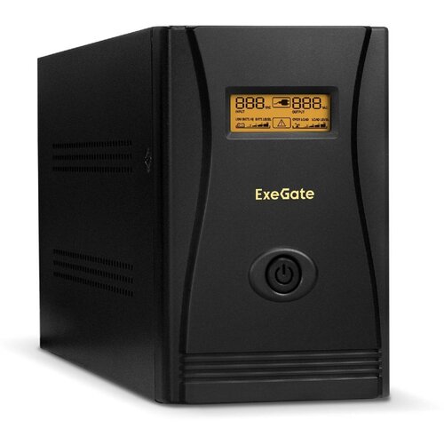 Источник бесперебойного питания Exegate SpecialPro Smart LLB-1000. LCD. AVR. EURO. RJ. USB 1000VA/650W, LCD, AVR, 4*Schuko, RJ45/11, USB, металлический корпу