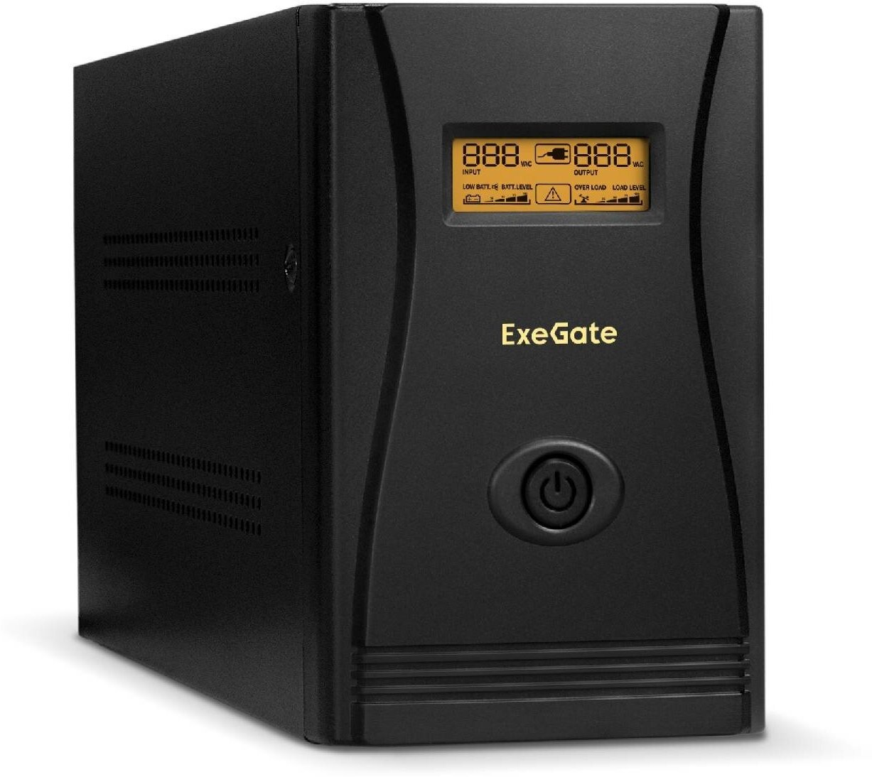 Источник бесперебойного питания Exegate EP212519RUS 1000VA/650W, LCD, AVR, 4 евророзетки, RJ45/11, USB, - фото №1