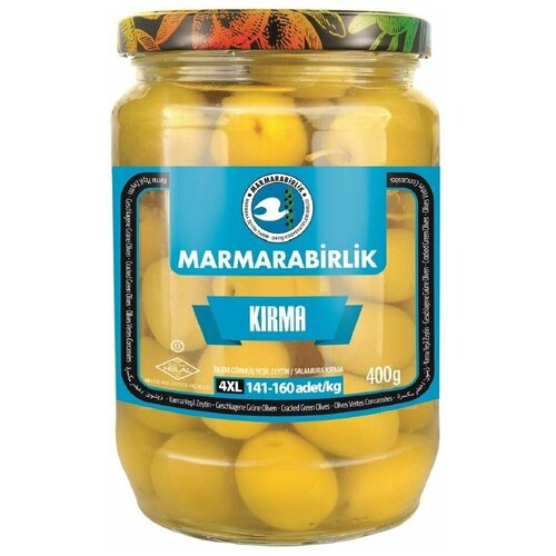 Оливки Marmarabirlik зеленые Kirma 4XL 710г х 2шт