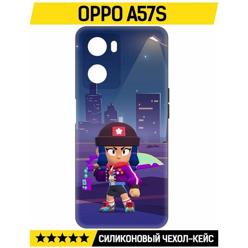 Чехол-накладка Krutoff Soft Case Brawl Stars - Героиня Биби для Oppo A57s черный чехол накладка krutoff soft case brawl stars героиня биби для itel a60 черный