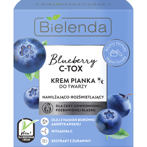 BIELENDA Blueberry C-Tox Крем-мусс увлажняющий и отбеливающий 40 г