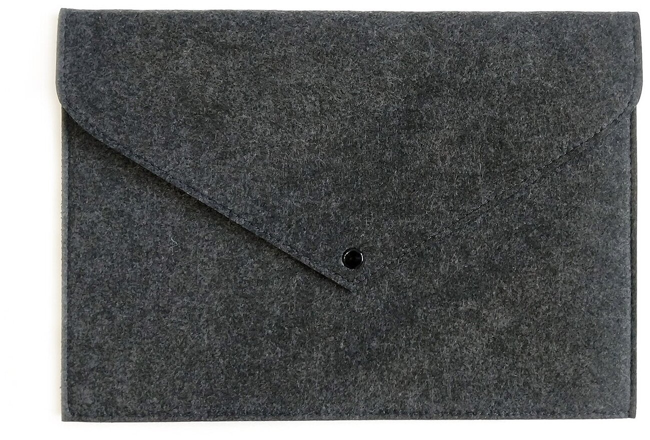 Фетровая папка-конверт для документов и бумаг, 34х24см (черная)