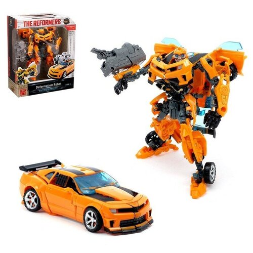 Робот Автобот, трансформируется, с оружием, цвет оранжевый DISON .