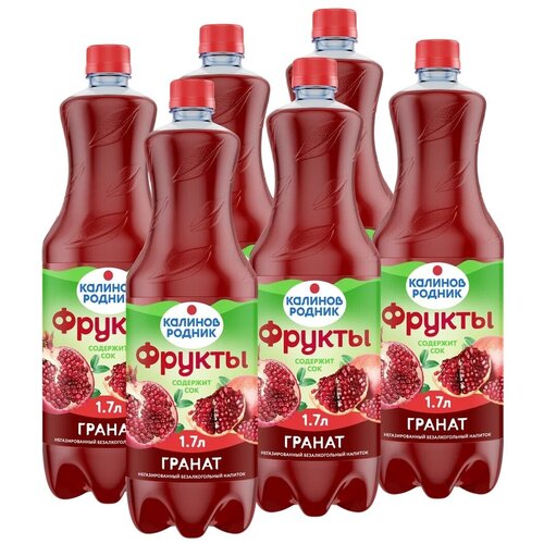 Напиток сокосодержащий Калинов Родник Фрукты Гранат, 1.7 л, 6 шт.