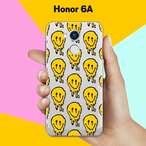 Силиконовый чехол на Honor 6A Смайлы / для Хонор 6А силиконовый чехол на honor 6a хонор 6а лёд