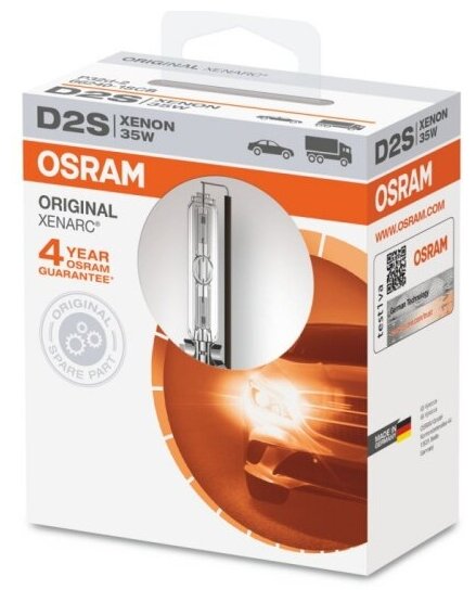 Лампа автомобильная Osram Xenon Xenarc D2S 35W P32d-2 85V, бл.1шт, 66240-1SCB