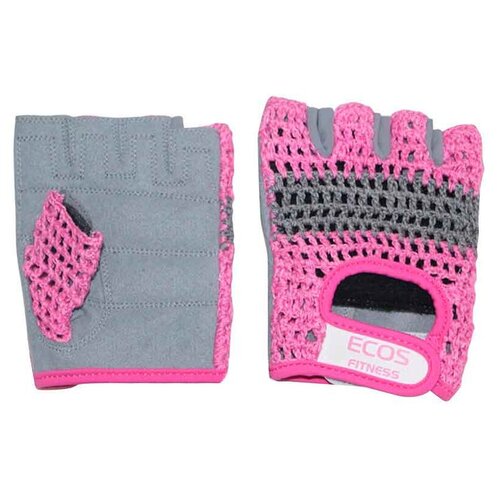 Перчатки для фитнеса Ecos женские, розово-серые, р. L SB-16-1954 005298