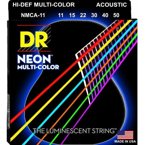 DR NMCA-11 HI-DEF NEON Струны для акустической гитары струны для акустической гитары dr string nra 11 hi def neon
