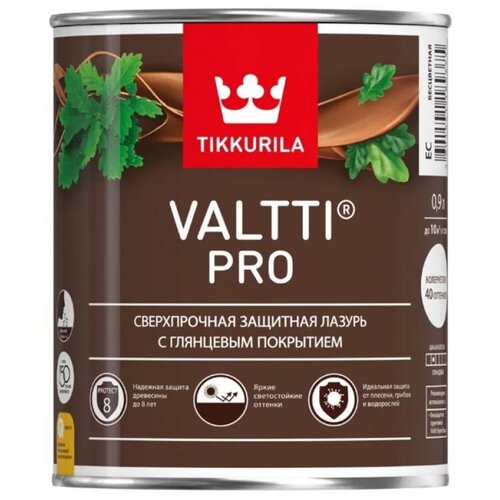 TIKKURILA VALTTI PRO лазурь сверхпрочная, защитная, глянцевая, палисандр (0,9л)