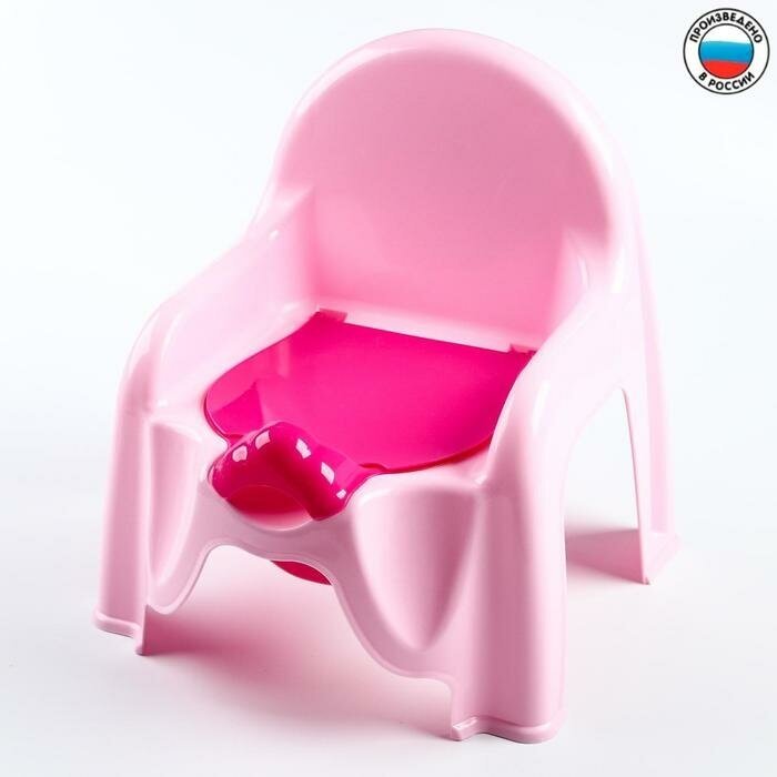 Альтернатива Горшок-стульчик с крышкой, цвет розовый микс