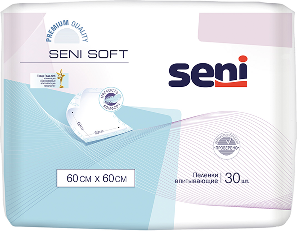 Пеленки Seni Soft, 60х60 см, 30 шт. (Егорьевск)