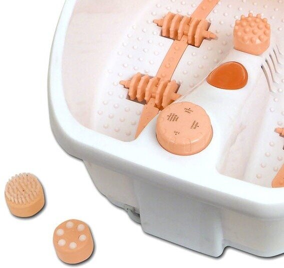 Гидромассажная ванночка для ног First 8116-1 450 Вт,13.5 см, нагрев,5 видов массажа,4 ролика Orange - фотография № 17