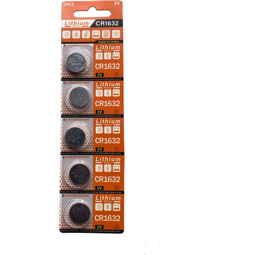 Литиевая батарейка CR1632 Lithium 3V,5шт 15x 3v lithium button coin cell battery cr1632 ecr1632 dl1632 kcr1632 lm1632 ecr1632 dl1632 kcr1632 lm1632 cr1632 3v button coin