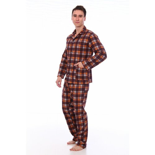 Пижама Ивановский текстиль, размер 46, коричневый