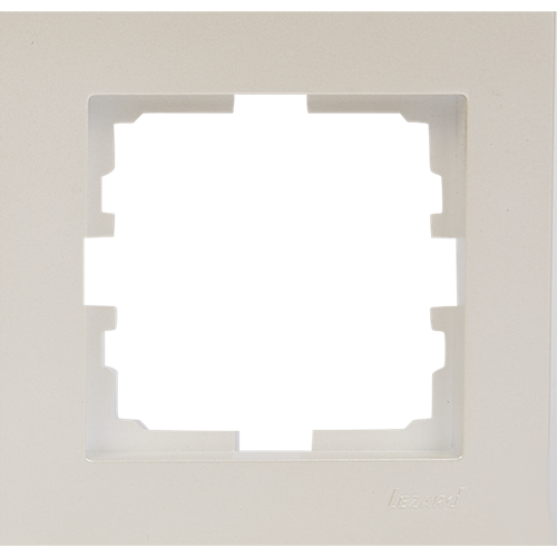 Рамка для розеток и выключателей Lezard Vesna 1 пост горизонтальная цвет жемчужный белый перламутровый рамка для розеток и выключателей simon 24 1 пост цвет белый