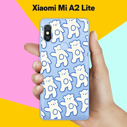 Силиконовый чехол на Xiaomi Mi A2 Lite Белый человечек / для Сяоми Ми А2 Лайт пластиковый чехол динозавры в свитерах на xiaomi mi a2 lite сяоми ми а2 лайт