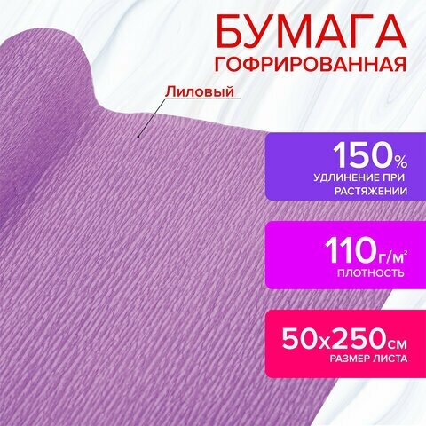 Бумага гофрир. (Darvish) 50*200см фиолетовая DV-2926-40