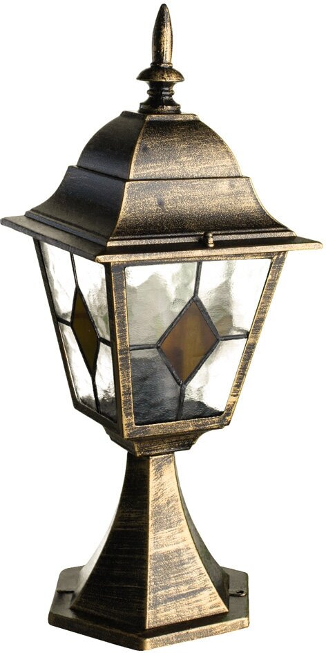 Arte Lamp уличный светильник Berlin A1014FN-1BN, E27, 75 Вт, цвет арматуры: коричневый, цвет плафона белый