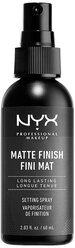 NYX professional makeup Спрей-фиксатор для макияжа Matte Finish Setting Spray, 60 мл, прозрачный