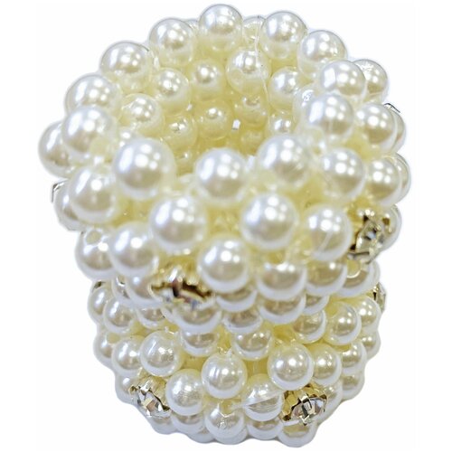 Резинка для волос из жемчужных бусин, комплект - 2 штуки