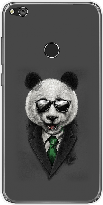 Силиконовый чехол на Huawei P8 Lite 2017 / Хуавей П8 Лайт 2017 Деловая панда