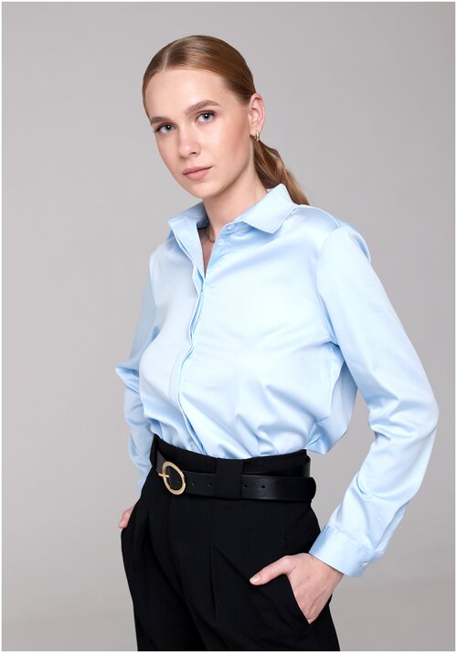 Рубашка  IRINA EGOROVA, размер 50, голубой