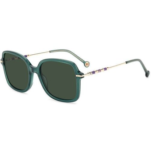 Солнцезащитные очки CAROLINA HERRERA, квадратные, оправа: пластик, для женщин, зеленый