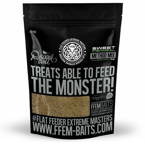 ffem method mix amino original 1kg FFEM METHOD MIX Sweet Fishmeal (скопекс и ваниль) 1кг. Прикормка карповая / Метод Микс для ловли карпа / Флэт фидер / Flat Feeder