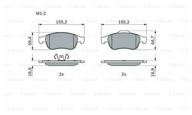 Тормозные колодки Bosch - фото №14