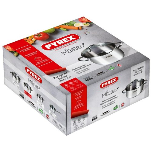 Кастрюля с крышкой PYREX MASTER 2,9л