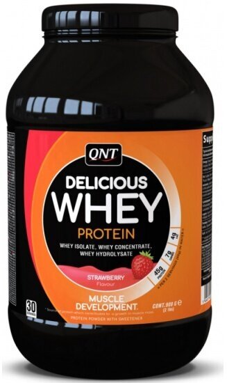 Протеин Qnt DELICIOUS WHEY PROTEIN (Клубника), 908 гр.