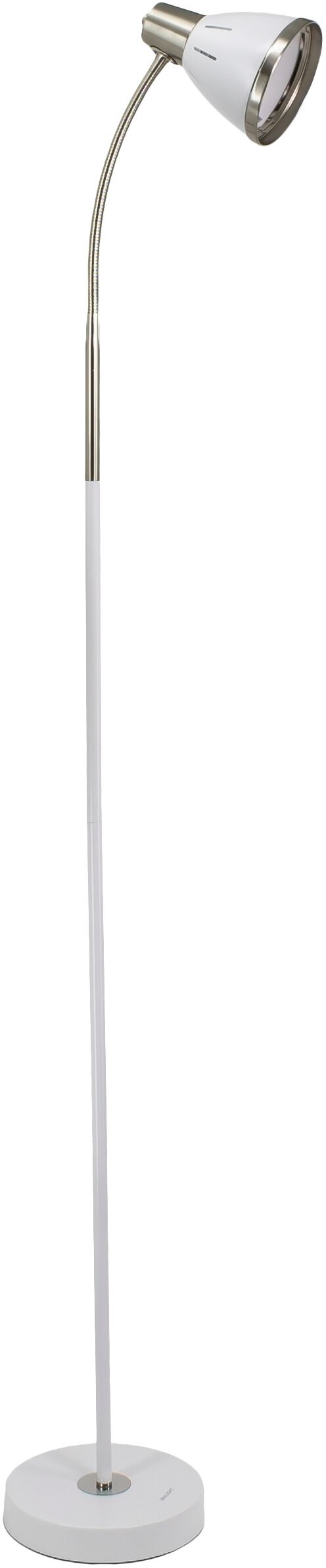 Напольный светильник с гибкой стойкой, сменная лампочка Ultra LIGHT MT2018 60Вт. Торшер. Белый жемчуг.
