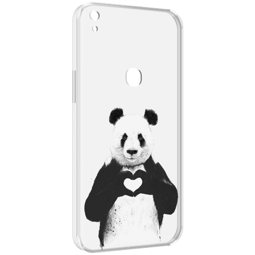 Чехол MyPads Влюбленная панда для Alcatel SHINE LITE 5080X 5.0 задняя-панель-накладка-бампер
